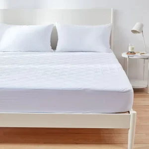 White Waterproof Hospital Quilted Mattress Corner Protector Waterproof Quilted Fitted Sheet