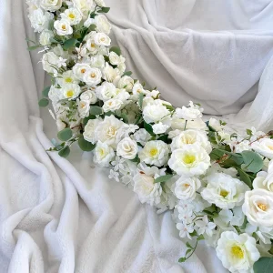 White Wedding Table Runner Customizable Length Color Party Holiday Decor New Year Valentine’s Day Easter Mother’s Day