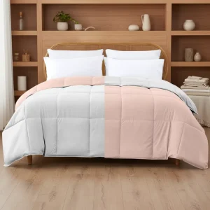 WholesaleTwo Tone Customized Down Alternative Filling Skin friendly Fabric Duvet Fully Quality All Season Comforter for Hotels