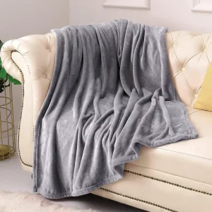 Wholesaler Fleece Blanket Soft Cozy Thick and Warm Blankets Flannel Solid Blanket for Bed