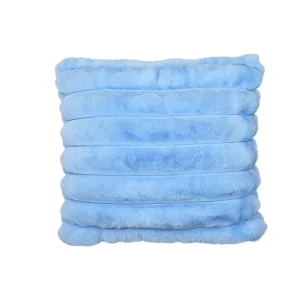 Wide Stripe Faux Fur Throw Pillow Ultra Soft Skin Friendly Decorative Sofa Cushion Cover for Modern Home