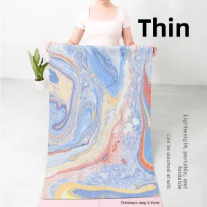 Wide Suede Fleece Non Slip Yoga Mat Foldable Light Thin Portable Rubber Fitness Sports Exercise Mat
