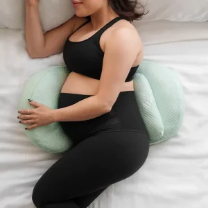 Winged Pregnancy Pillow for Side Sleeping Left Side Support Maternity Pillow for Comfortable and Safe Sleep
