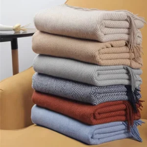 Winter 100% Cashmere Throw Blanket Custom Travel Bed Soft Thermal Home Cashmere Blanket