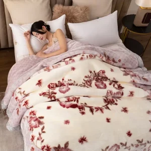 Winter Blanket King Size Super Soft Heavy 2-6 kg Plush Polyester Blanket Cozy Double Warm Korean Raschel Blanket for Winter