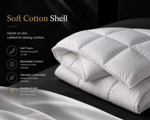 Winter Comforter OEKOTEX Certified Hypoallergenic Breathable Shell Custom Size Available Bulk Supply Hotel Household Home