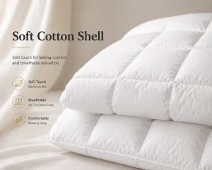 Winter Duck Comforter OEKOTEX Certified Hypoallergenic Breathable Shell Custom Size Available Bulk Supply Hotel Household