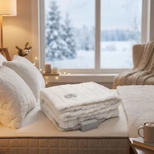 Winter Portable Home Office Use Machine Washable 4 Heating Levels 4 Timer Auto off Silicone Button Heated Throw