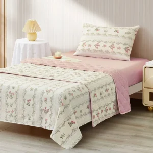 Winter Quilt Set for Pink Bedding Set Bed Sheet and Quilt Cover