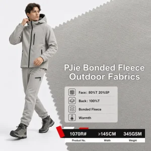 Winter Sportswear and Thermal Jackets 4 Way Stretch Polyester Spandex Bonded Fleece Warm Technical Fabric