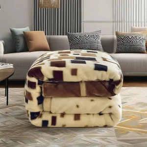 Winter Super Warm Thick Embossed Minky Raschel Fleece Blanket Throw