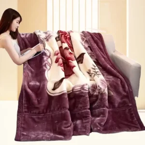 Winter Thick Raschel Blanket Single Double Layer Warm Wedding Acrylic Adults Women Soft Blanket