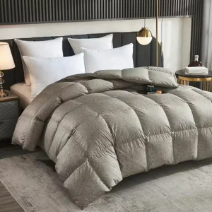 Winter Thickened 98% White Cotton Comforter Hotel Home Bedding Set Handmade Embroidered Stereo Lattice Design All Season Duvet