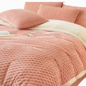Winter Thickened Beanie Fleece Milk Flannel Flower Warm Bed Duvet