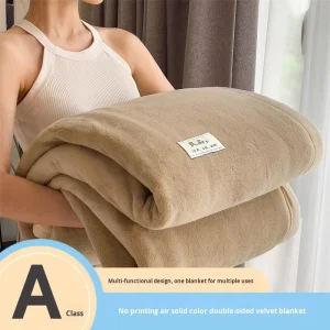 Winter Type a Milk Velvet Double Sided Thickened Shawl Nap Cover Blankets Shawl Bed Sheet