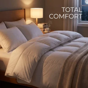 Winter Warm 95% White Goose Down Duvet Heavyweight Baffle Box Construction Luxury Bedding Quilt Manufacturer