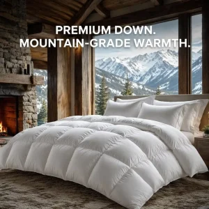 Winter Warm 95% White Goose Down Duvet Heavyweight Baffle Box Construction Luxury Bedding Sets Quilts Factory