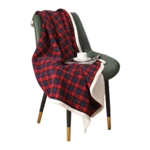 Winter Warm Blanket Bed Sofa Blanket Single Layer Vintage Grid Throw Blankets