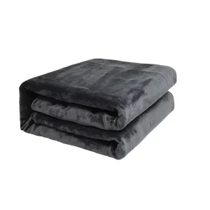 Winter Warm Flannel PTC Electric Blanket Machine Washable Heated Throw with Adjustable Thermostat & Overheat Protection