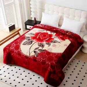 Winter Warm Heavy Korean Blanket 2 Ply Thick Raschel Embossed Bed Blankets