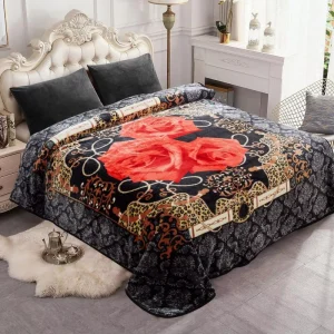 Winter Warm Heavy Korean Mink Fleece Blanket 2 Ply Thick Raschel Embossed Bed Blanket