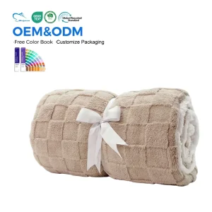Winter Warm Thick 100% Polyester Eco-Friendly Double Layer Knitted Flannel Sherpa Character Simple Throw