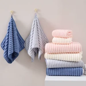 Women Household Bath Towel Coral Fleece Bath Towel Fast Drying Cap Large Bath Towel Sets