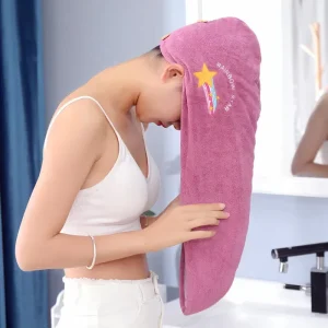 Women Soft Microfiber Towels Shower Towel Bath Hats for Women Dry Hair Cap Quick Drying Soft for Lady Turban Head Girl Towel