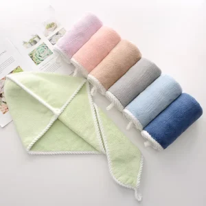 Women’s Anti-Frizz Microfiber Coral Velvet Hair Drying Cap Quick-Drying Water-Absorbent Lightweight Gentle Thickened Twist Towel
