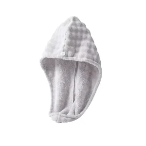 Women’s Cloud Coral Velvet Microfiber Hair Drying Towel Quick Drying Cap Hat for Bathroom Use