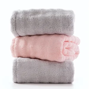Women’s Coral Fleece Anti Frizz Turban Wrap Quick Dry Hair Drying Bath Towel with Customizable Logo for Home and Hotel Use