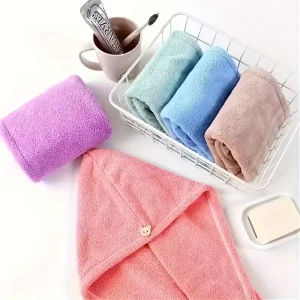 Women’s Eco Friendly Microfiber Hair Drying Cap Towel for Quick Drying Super Absorbent Shower Cap for Home Beach Sports Use