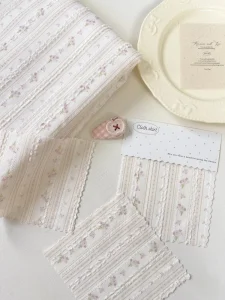 Women’s Girls Jacquard Velvet Woven 100% Polyester Lightweight Breathable Printed Solid Jacquard Fabric DIY Home Textiles