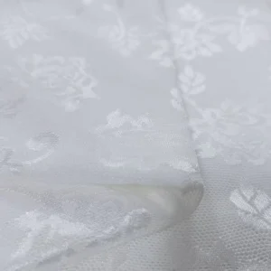 Women’s Multi Color Nylon Jacquard Mesh Lace Fabric with Gold Thread Flowers Embroidery for Dresses