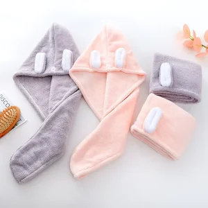 Women’s Quick dry Hair Drying Cap Coral Fleece Water absorbent Hair Drying Towel Hair Drying Towel