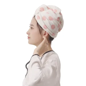 Women’s Water Absorbent Quick Drying Thickened No Shedding Hair Drying Cap Towel Headscarf