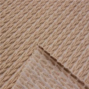 Wool Jacquard Fabric Knitting Polyester Spandex Fabric for Garments