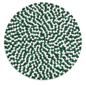 Wool Pom Pom Rug Handmade Felt Ball Floor Mat Soft Noise Absorbing Non Slip Area Carpet for Living Room Bedroom Balcony Decor