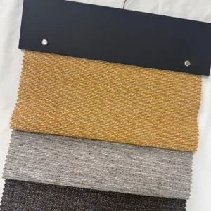 Woven 240gsm 100% Polyester Solid Colors Linen Fabric for Sofa Upholstery