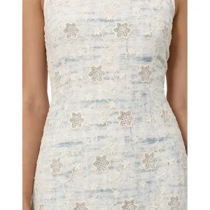 Woven Bead Hollow Mesh Jacquard Embroidery Fabric Weft Abrasion Resistant Medium Weight Starry Sky Heavy Craft Dress Girls’ Wear
