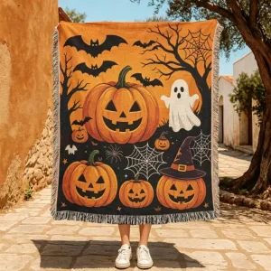 Woven Blanket for Couch Sofa Bed Warm Soft Throw for Kids Adults All Season Home Living Room Decor Accessory