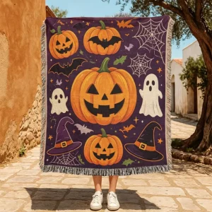 Woven Blanket for Living Room Sofa Bed Couch Warm Soft Flannel Fleece Throw Blanket Home Decor Gift for Adults Kids