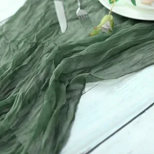Woven Cheesecloth Table Runner Custom 90*180cm 90*300cm Gauze Boho Eco Friendly Table Cloth for Wedding