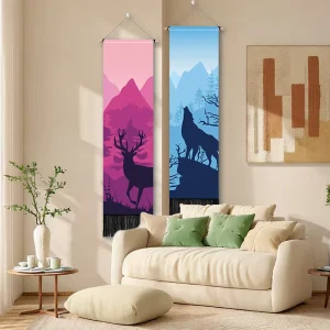 Woven Custom Fabric Decorative Wall Hanging Tapestry Banner for Home Decor Wedding Anniversary & Birthday Occasions