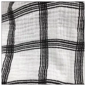 Woven Cute Digital Print Infant Children Clothing Double Crepe 100% Cotton Fabric 120gsm Bubble Fabric for Boys Girls Combed