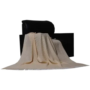 Woven Decorative Throw Blanket 100% Cashmere Grain Plain Luxury Super Cozy Women’s Couch Tassel for Hospital