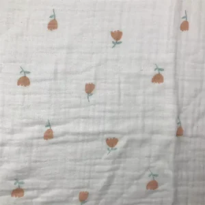 Woven Double Gauze Yard Small Floral Animal Cartoon Printed Girls Plain Stylish Baby Clothing Blankets Combed Pillow