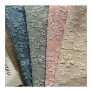 Woven Dyed Polyester Jacquard for Women Dress Fabric Floral 100% Polyester Woven Dyed Fabrics for Textile