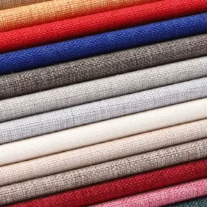 Woven Eco Friendly Organic Plain Linen Fabric Handbags Pillows Seat Cushions Car Covers Sofa Fabrics