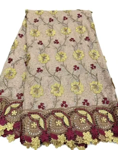 Woven Embroidered Mesh Lace Stones Trim Tulle Fabric for Wedding Girls
